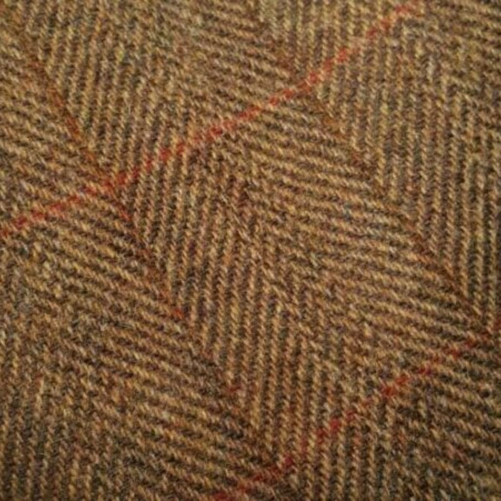 Hartside HS14 Scottish Highland Harris Tweed® Flat Cap Olive-Gold - CHOOSE SIZE - Picture 11 of 12